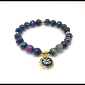Tiger Eye Evil Eye Bracelet
